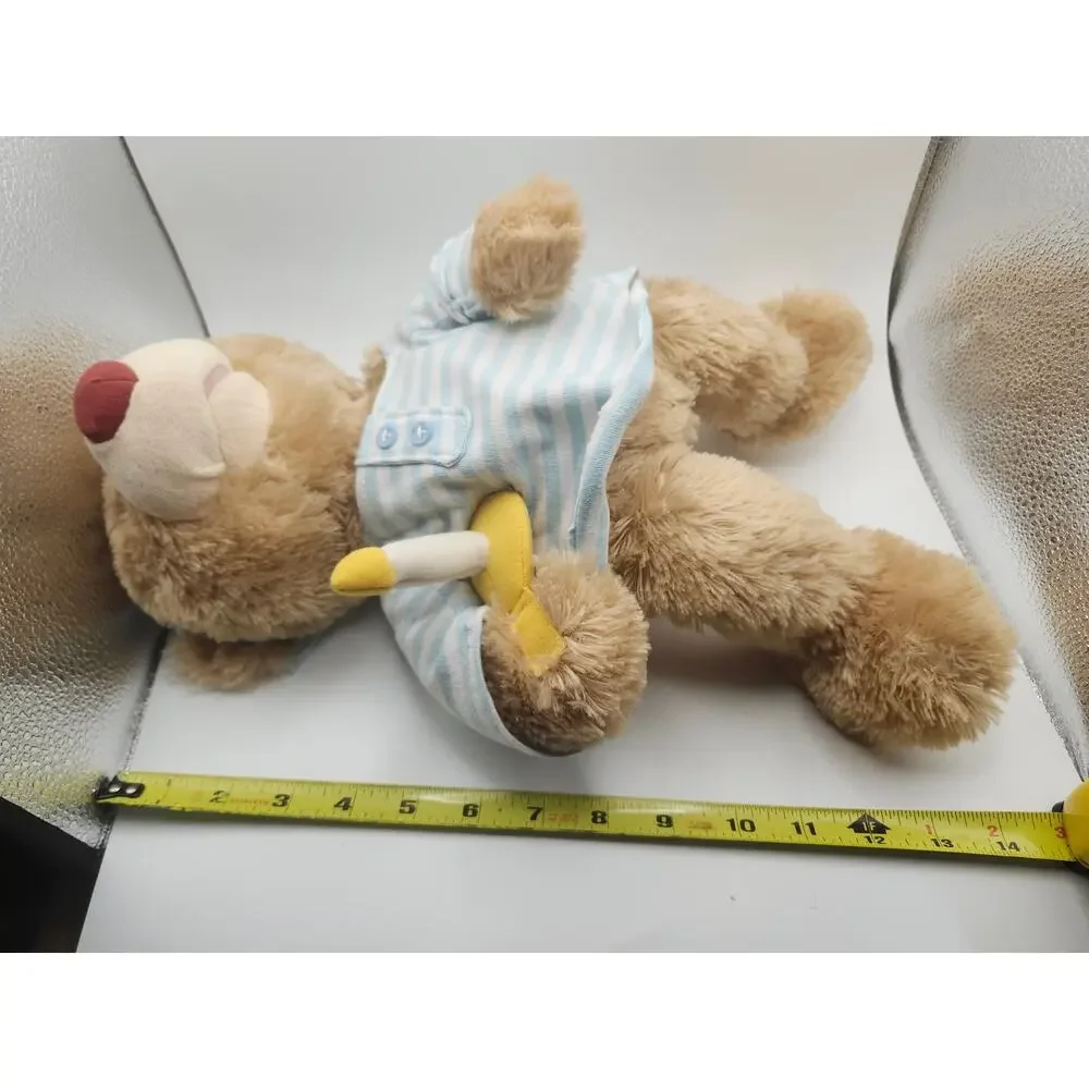 GUND Bedtime Bear Plush 2012 Pajamas‎ Nightcap Blue Striped Lullaby Non-Working